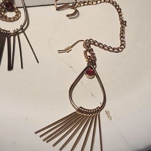 Golden drop with Spikes ear cuff earrings